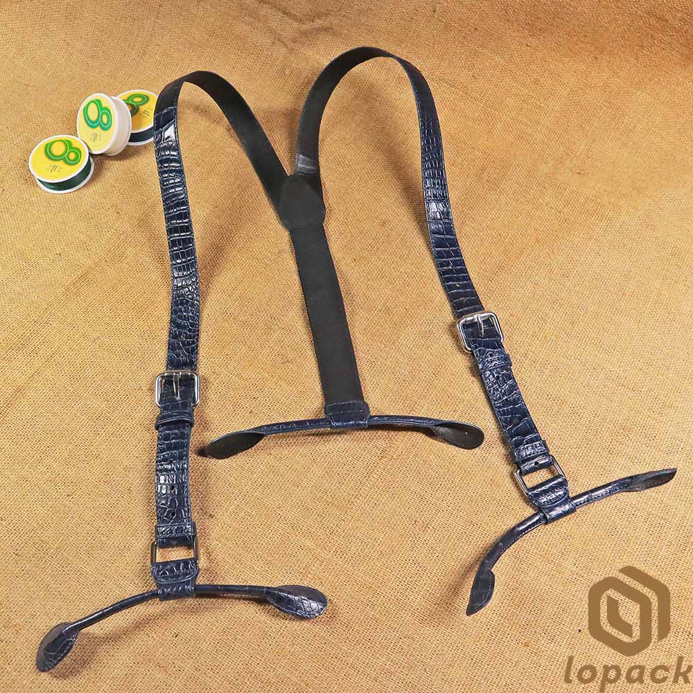 Alligator Leather Suspenders For Men