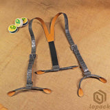 Alligator Leather Suspenders For Men