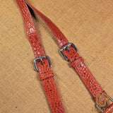 Alligator Leather Suspenders For Men