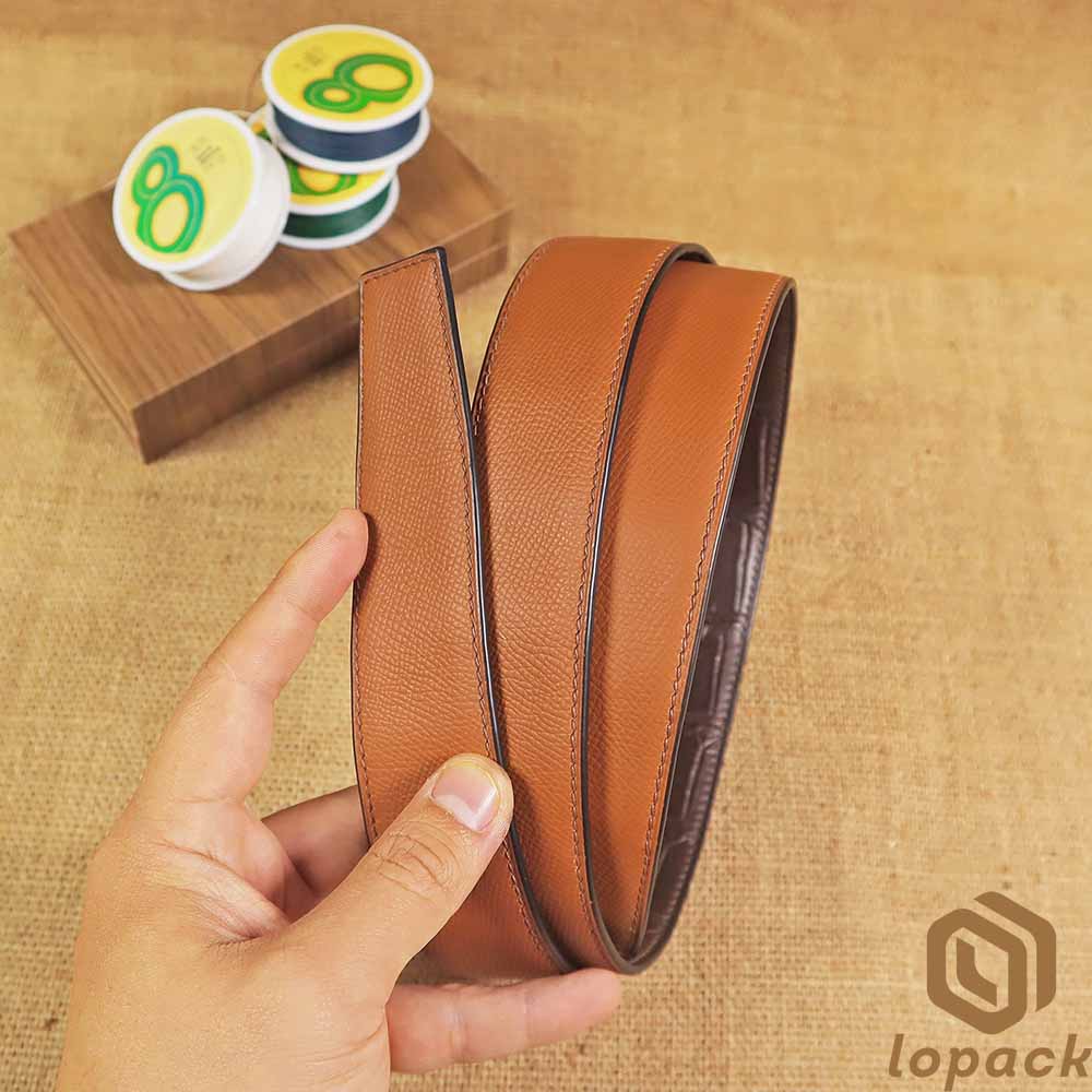 Dark Brown Matte Alligator Belt No Buckle