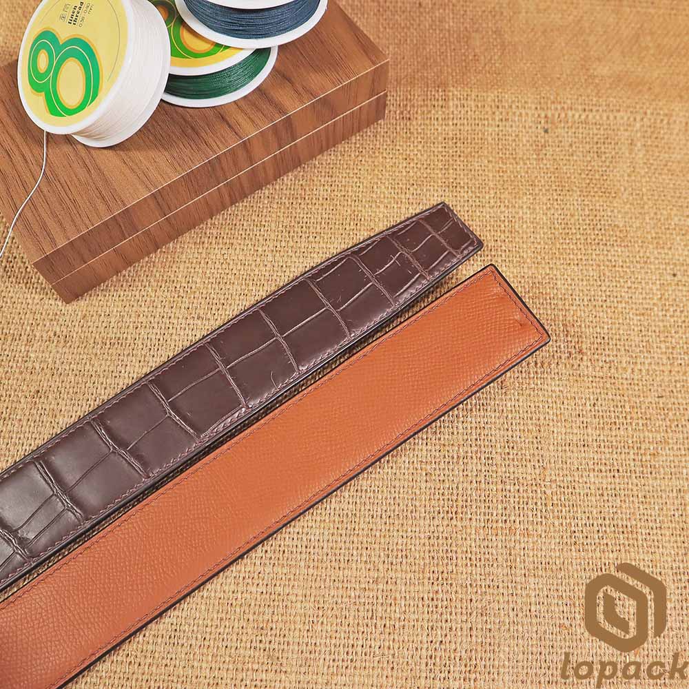 Dark Brown Matte Alligator Belt No Buckle