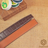 Dark Brown Matte Alligator Belt No Buckle