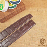 Dark Brown Matte Alligator Belt No Buckle