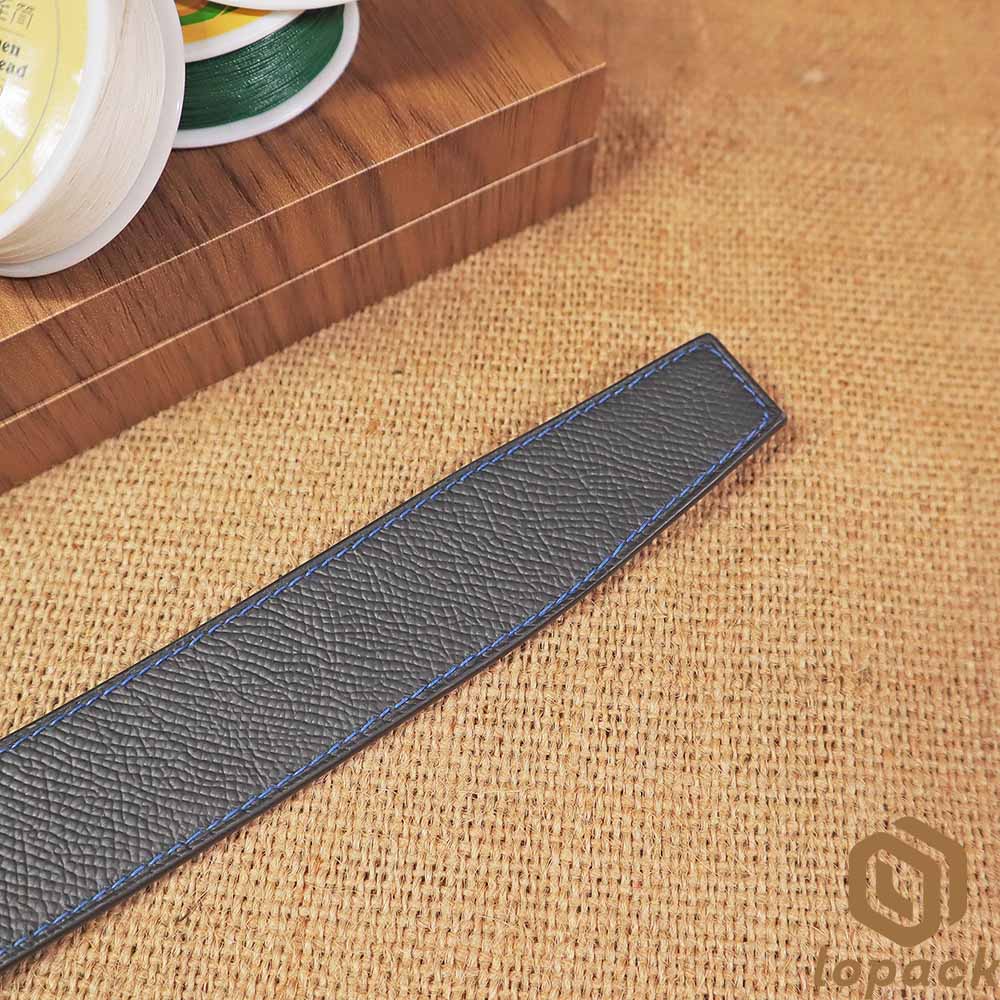 Navy Blue Matte Alligator Belt No Buckle