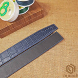 Navy Blue Matte Alligator Belt No Buckle