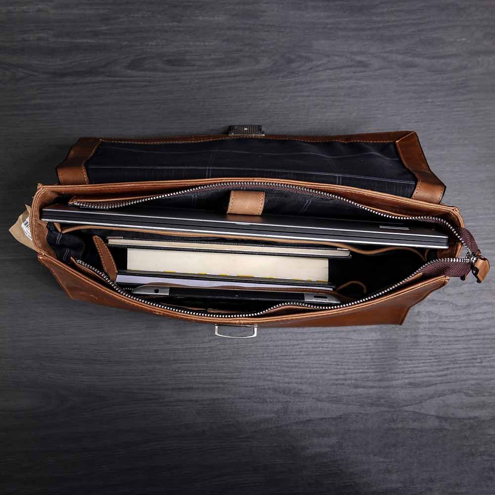 Lopack Office Leather Bag Handmade