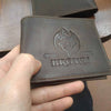 BROWN Leather Wallet Embossed with gift box