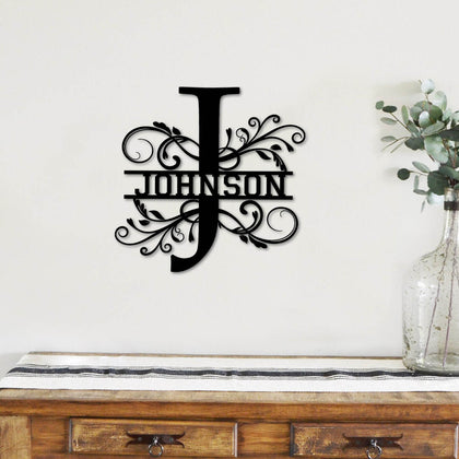 Johnson Family Monogram Metal Sign