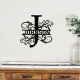 Johnson Family Monogram Metal Sign