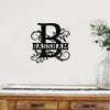 Bassham Family Monogram Metal Sign