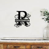 RODRIGUEZ Family Monogram Metal Sign