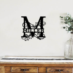Miller Family Monogram Metal Sign