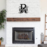 RODRIGUEZ Family Monogram Metal Sign