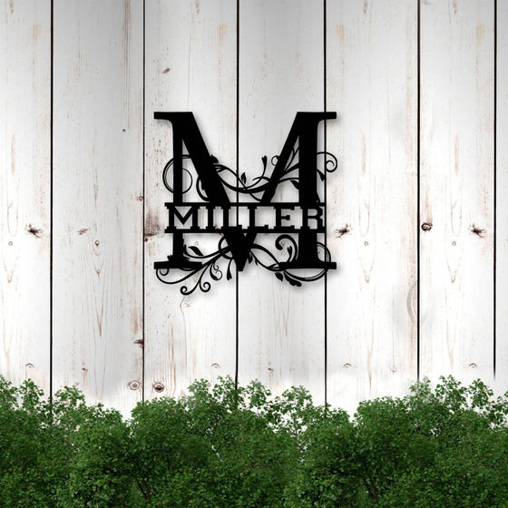 Miller Family Monogram Metal Sign