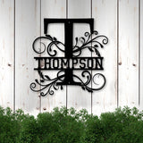 Thompson Family Monogram Metal Sign