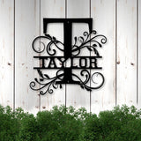 Taylor Family Monogram Metal Sign