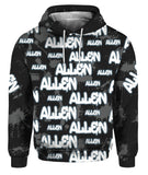 Custom Name Allen Grey 3D T-shirt