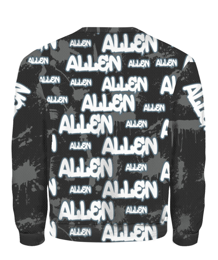 Custom Name Allen Grey 3D T-shirt