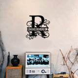 RODRIGUEZ Family Monogram Metal Sign