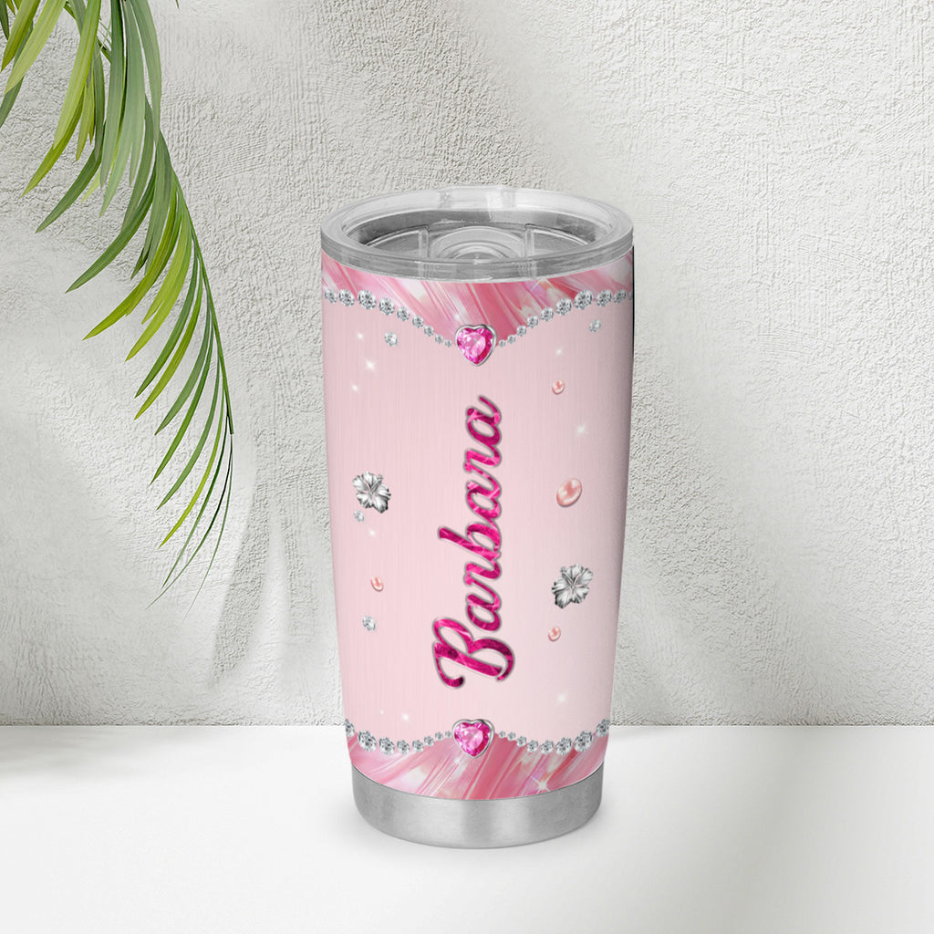 Custom Name Flamingo Tumbler