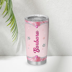 Custom Name Flamingo Tumbler