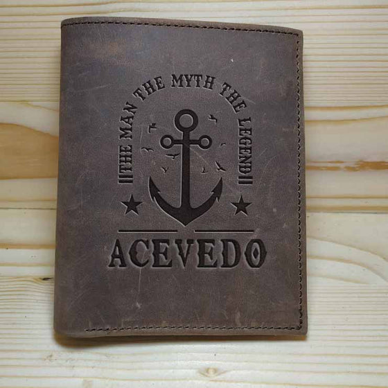 ACEVEDO Leather Stand Wallet Embossed with gift box