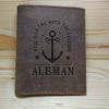 ALEMAN Leather  Stand Wallet Embossed with gift box