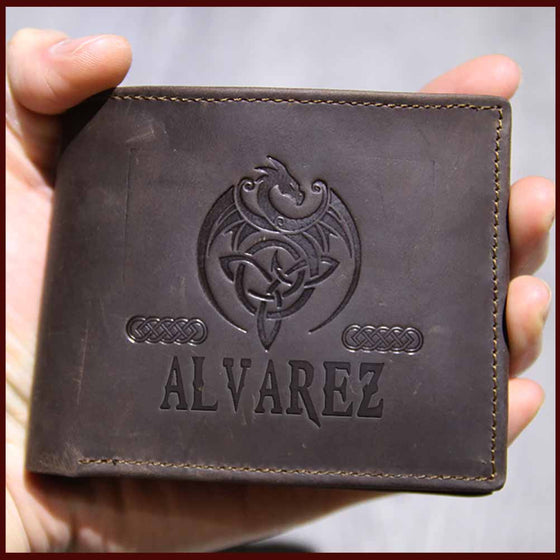 ALVAREZ Leather Wallet Embossed with gift box