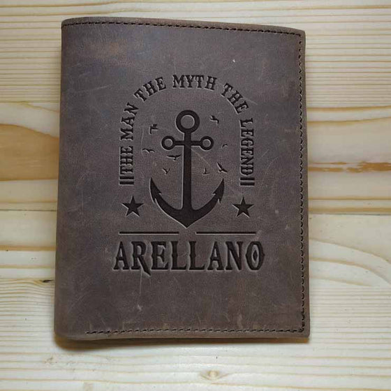 ARELLANO Leather Stand Wallet Embossed with gift box