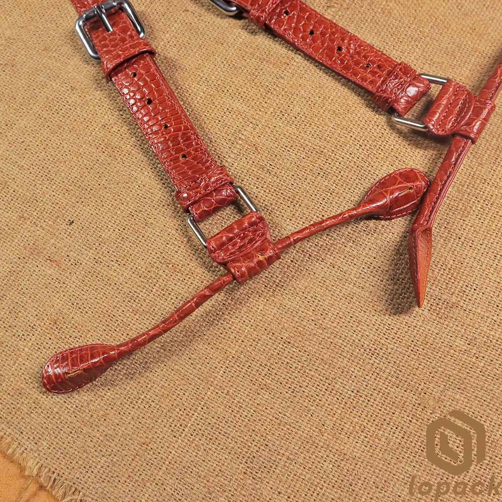 Alligator Leather Suspenders For Men