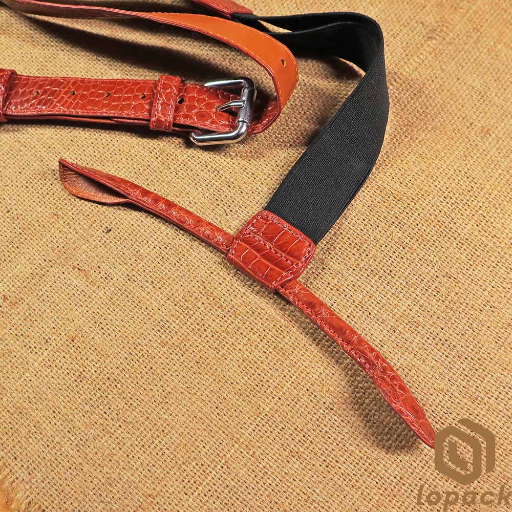 Alligator Leather Suspenders For Men