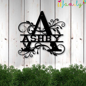 Ashby Family Monogram Metal Sign, Family Name Signs