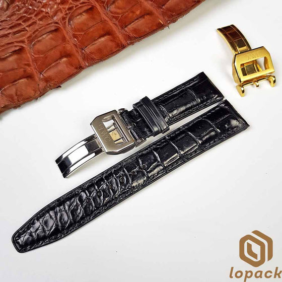 Brown Alligator IWC Watch Bands With Buckle, Custom IWC Watch Straps,iwc strap replacement, IWC Leather Strap