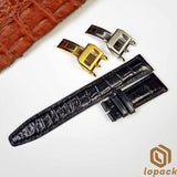 Brown Alligator IWC Watch Bands With Buckle, Custom IWC Watch Straps,iwc strap replacement, IWC Leather Strap