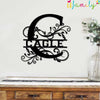 Cagle Family Monogram Metal Sign, Family Name Signs