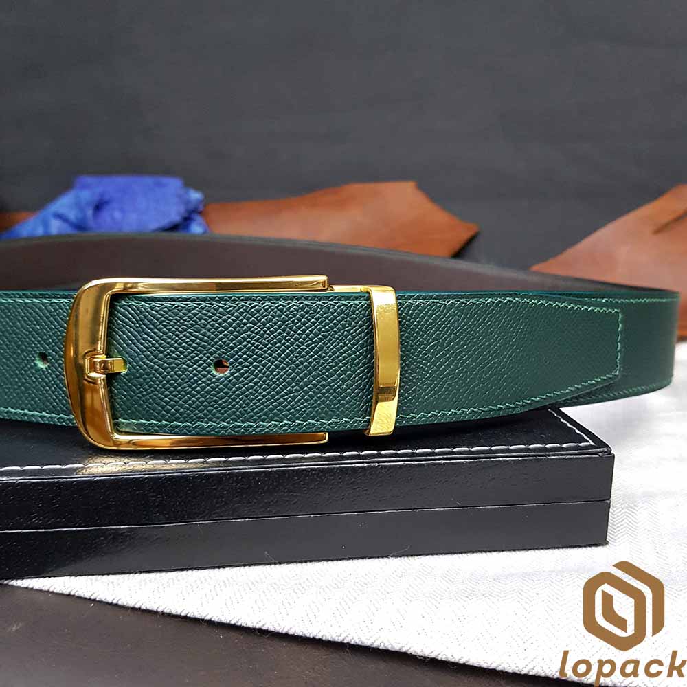 Handmade Navy Blue Epsom Leather Belt LB060