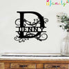 Denny Family Monogram Metal Sign, Family Name Signs