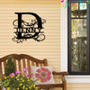 Denny Family Monogram Metal Sign, Family Name Signs