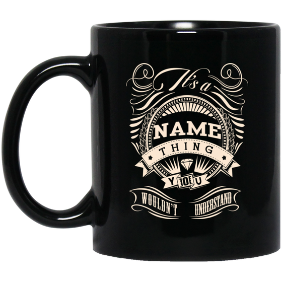 Custom name 11 oz. Black Mug