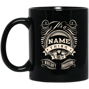 Custom name 11 oz. Black Mug