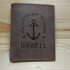 HOWELL Leather Stand Wallet Embossed with gift box