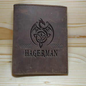Hagerman Leather Stand Wallet Embossed