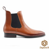 Hand Dyed Mens Chelsea Boots, Handmade Patina Shoes