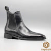 Hand Dyed Mens Chelsea Boots, Handmade Patina Shoes