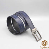 blue leather belt mens