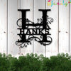 Hanks Family Monogram Metal Sign, Family Name Signs