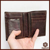 Hagerman Leather Stand Wallet Embossed