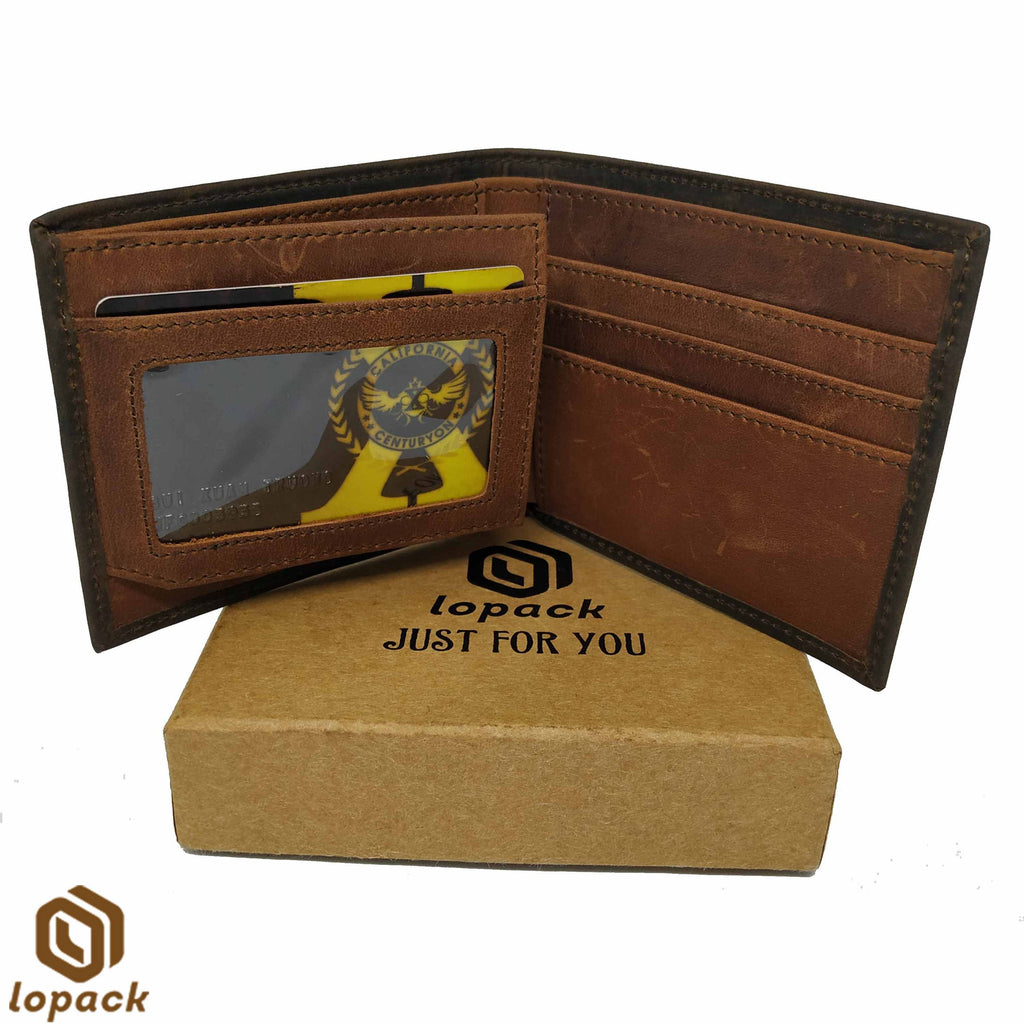 LOPEZ Leather Wallet Embossed with gift box