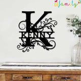 Kenny Family Monogram Metal Sign, Family Name Signs