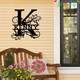 Kenny Family Monogram Metal Sign, Family Name Signs